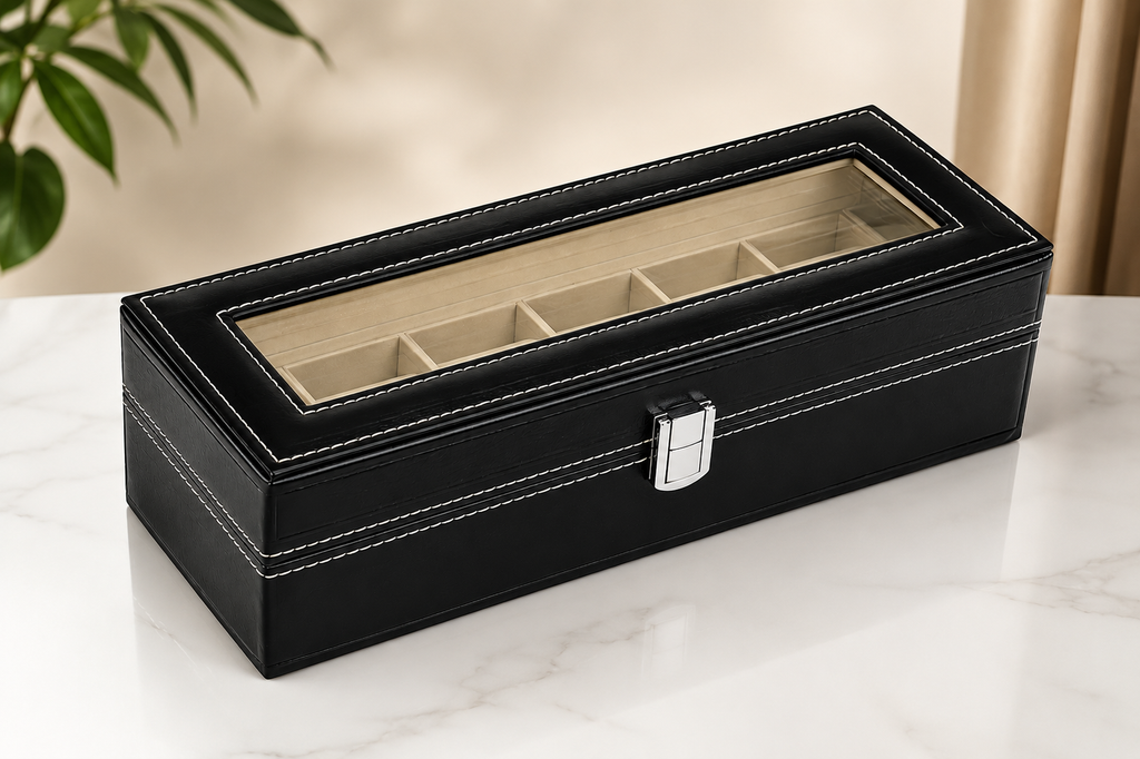 Organizador de Relojes Premium OBSIDIAN — 6 compartimentos