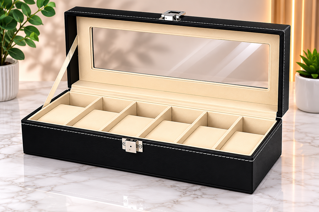 Organizador de Relojes Premium OBSIDIAN — vista lateral